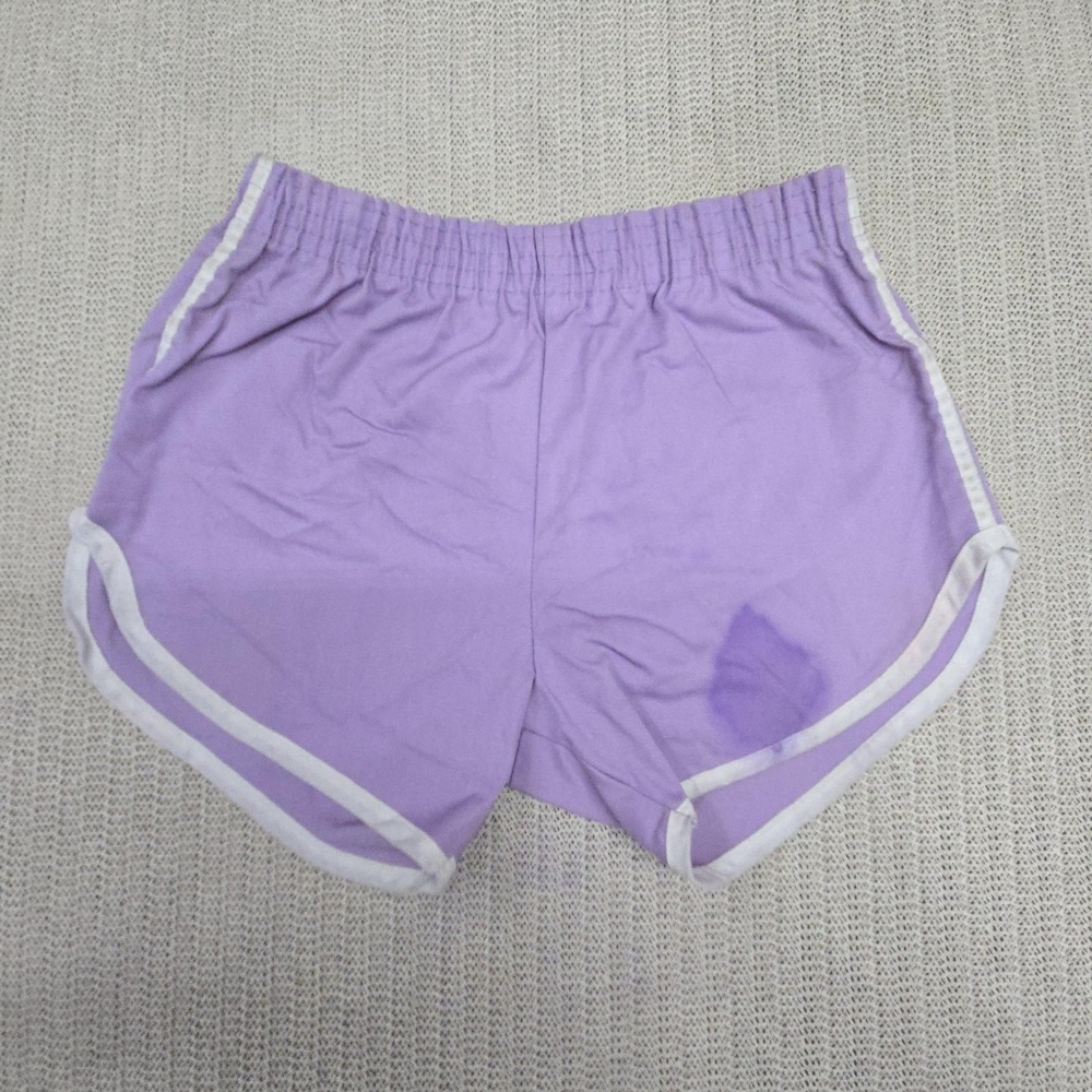 Vintage Russell Athletic Shorts Boys Medium Purple 2 In Running USA Made